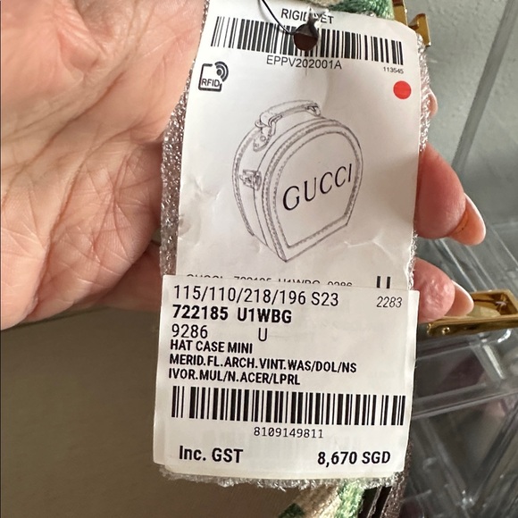 LIMITED EDITION Gucci Ophidia GG Flora Round Hat Case/Shoulder Bag NWT - Picture 7 of 9